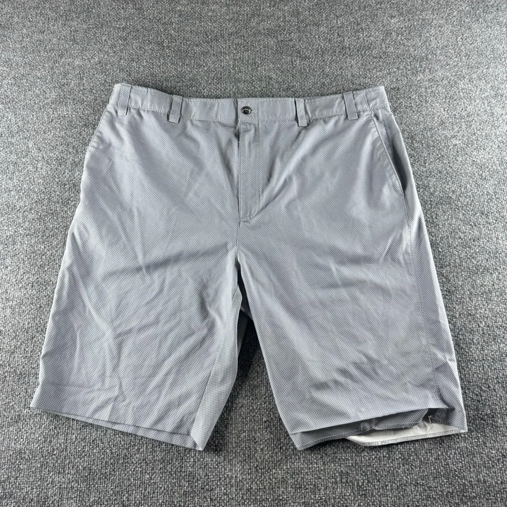 Callaway Shorts Mens 42 Gray Golf Geometric Pockets Big Tall Stretch Performance